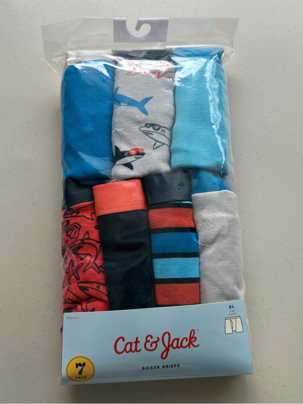Cat & Jack Boys Boxer Briefs Underwear 7 Pack Size XL (14) Multi Color